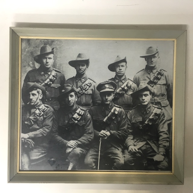ARTWORK, Army Genre - 44 x 39cm Group Portrait Grey Frame